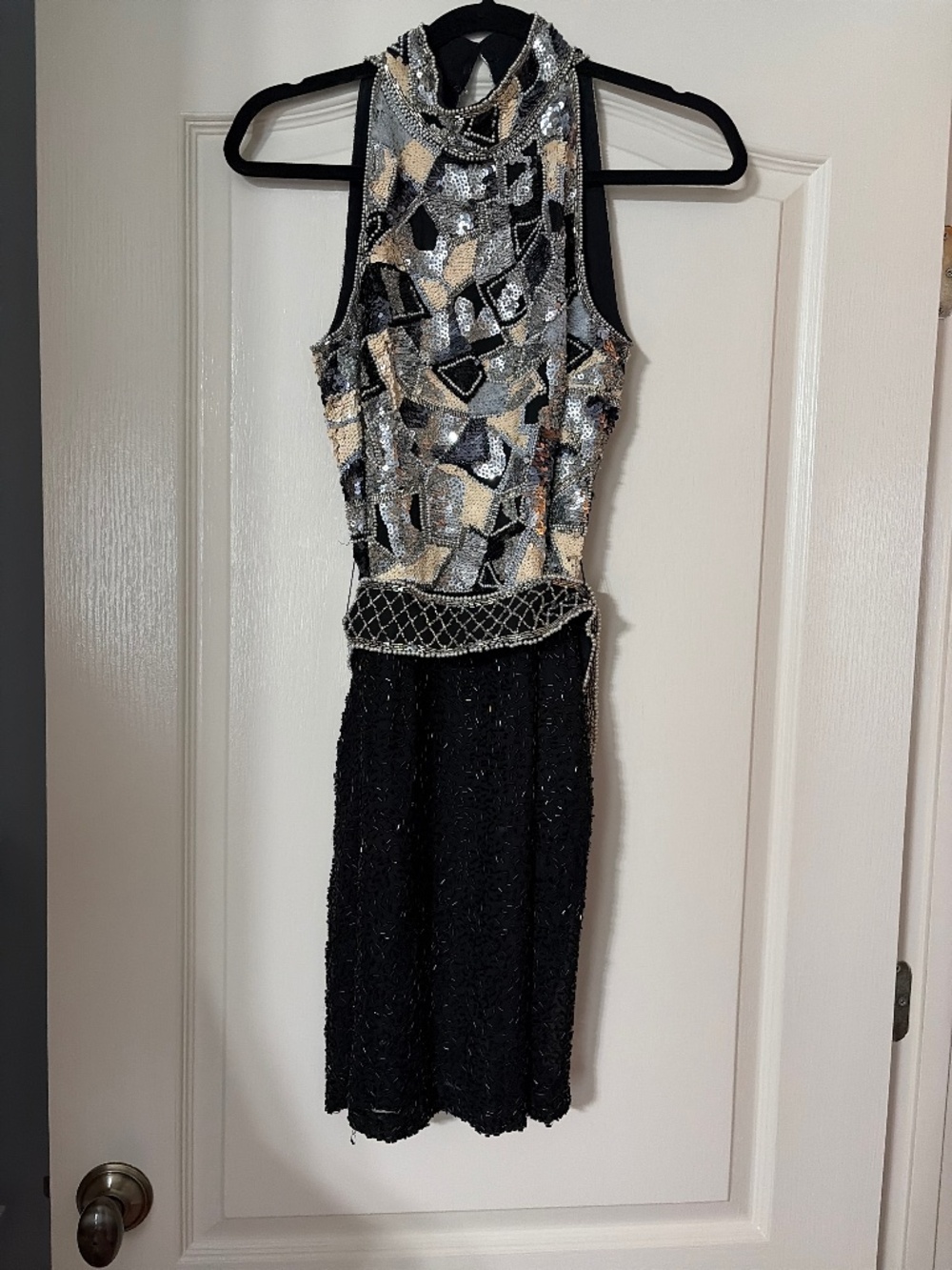 Short beaded cocktail dress
